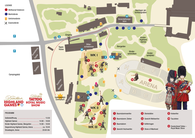 Geländeplan Deutschland Highland Games