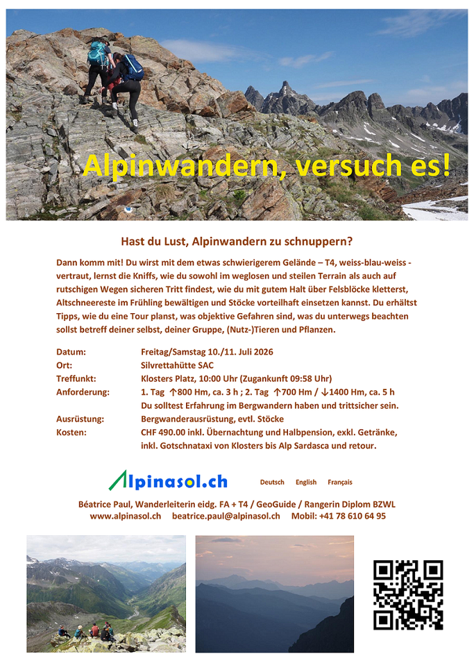 Schnupperkurs Alpinwandern