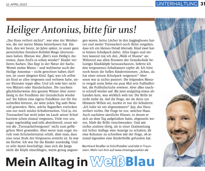 Mein Alltag in Weißblau - Heiliger Antonius