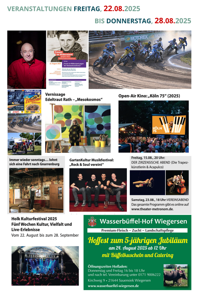 Veranstaltungen dieses Wochenende