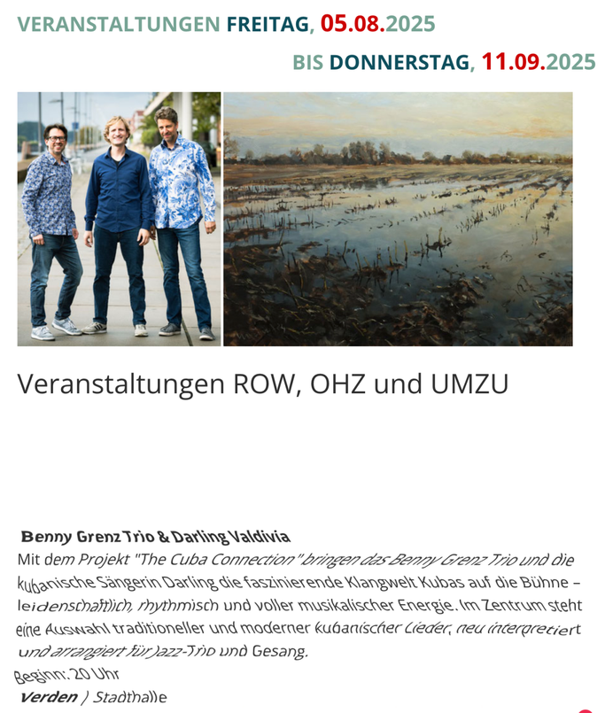 veranstaltungstipps land und leben zeven rotenburg wuemme lilienthal osterholz penningbüttel