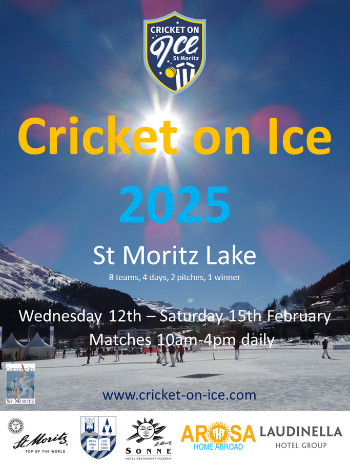 Announcing Cricket on Ice 2025 (St. Moritz Lake, 12.-15.2.2025)