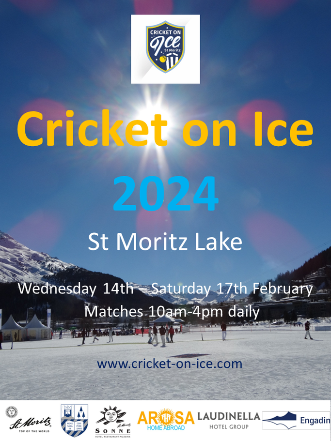 Announcing Cricket on Ice 2024 (St. Moritz Lake, 14.-17.-2-2024)