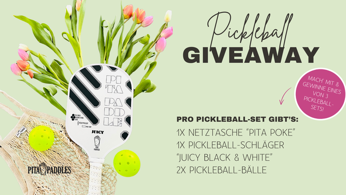 Bild: Give-Away Frühling 2024 - Gewinne eines von drei Pickleball-Sets der Marke Pita Paddles mit Pickleball-Schläger, Pickleball-Netztasche und zwei Pickleball-Bällen