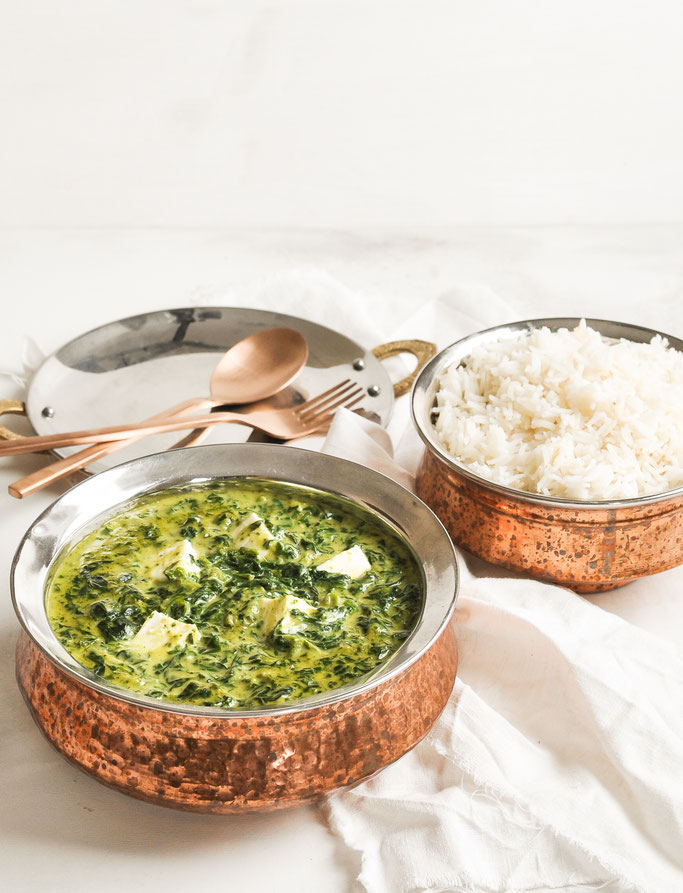 Palak Paneer mit Tofu vegan aus dem Thermomix Das Rezept für dieses indische Spinatcurry ist schnell und einfach