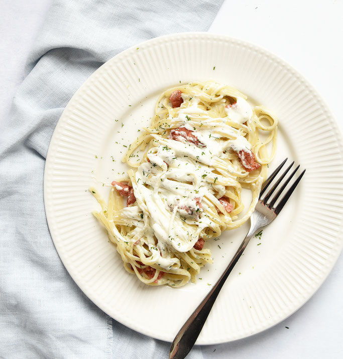 Pasta in Lachs Sahne Soße Thermomix