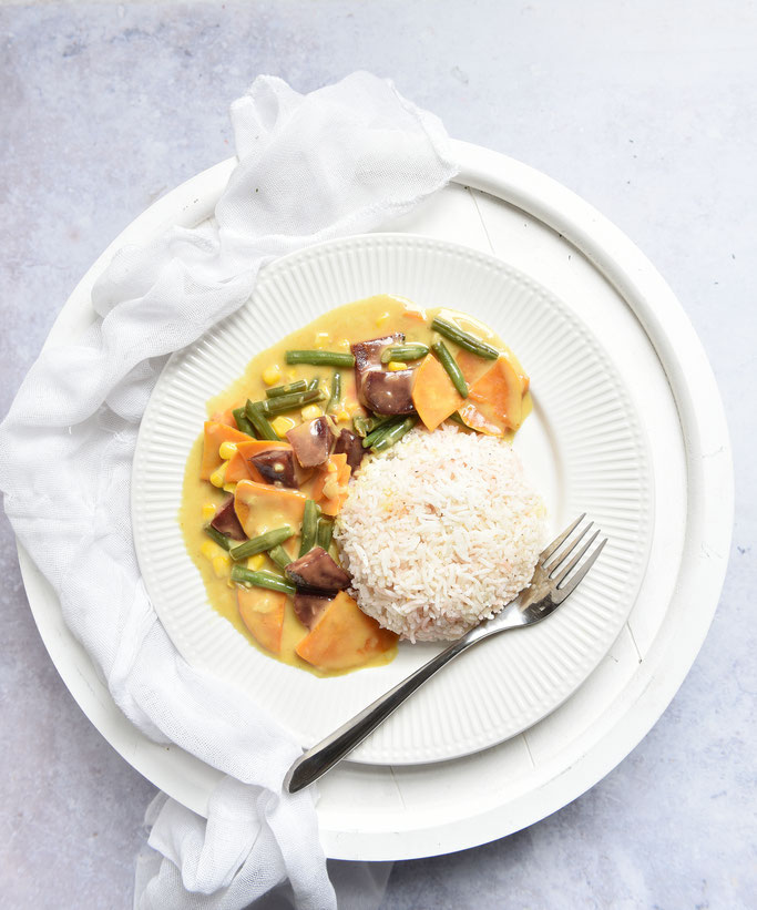 Gemüse-Süßkartoffel Curry All in One Thermomix
