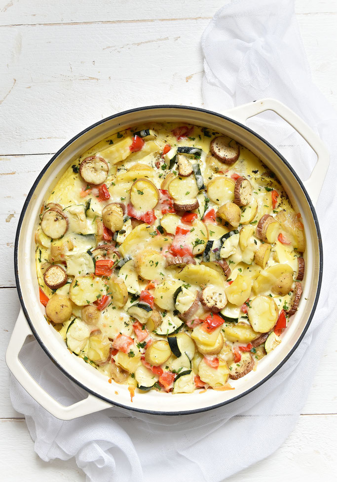 Kartoffel-Gemüse-Auflauf ohne Sahne, Thermomix