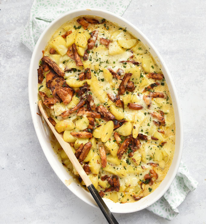 Gyros Kartoffelauflauf mit Sauce Hollandaise