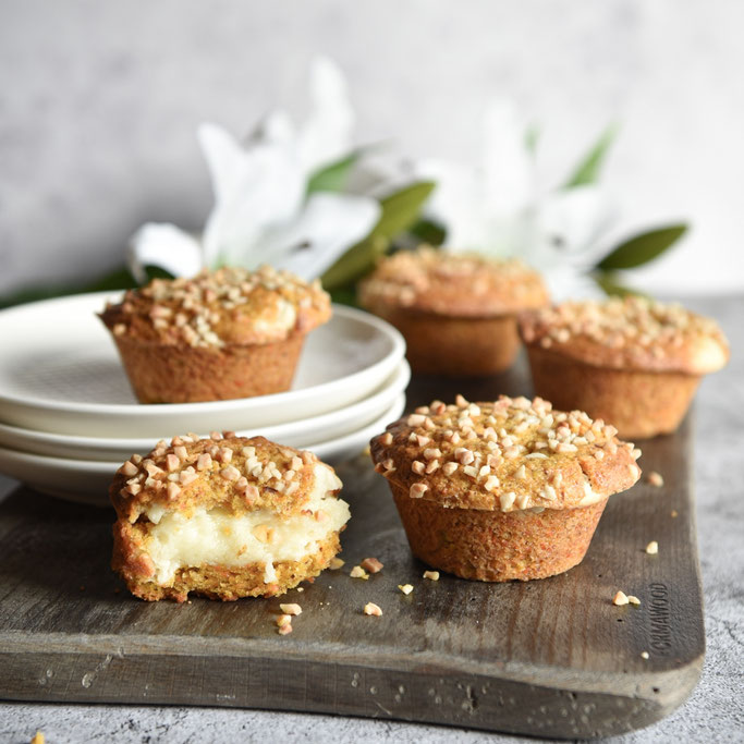 Carrot Cake Muffins. Mit KäsekuchenFüllung. mix dich glücklich (ThermomixRezepte)