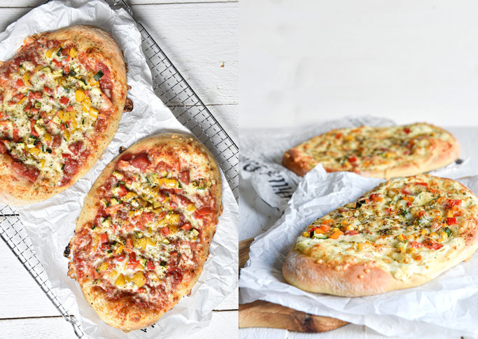 Pizza-Fladen mit Schmand oder Tomatensoße