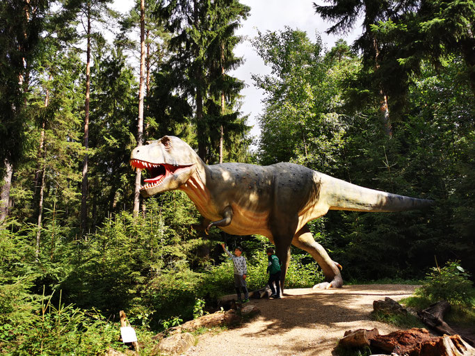Lebensgroßer T-Rex im Dinosaurier Museum Altmühltal in Denkendorf