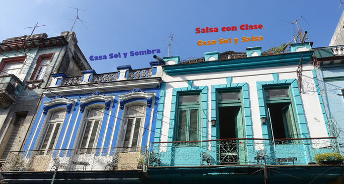 Facade of Salsa con Clase and Casa Sol y Salsa
