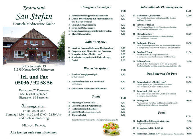 Speisekarte - san-stefans Webseite!
