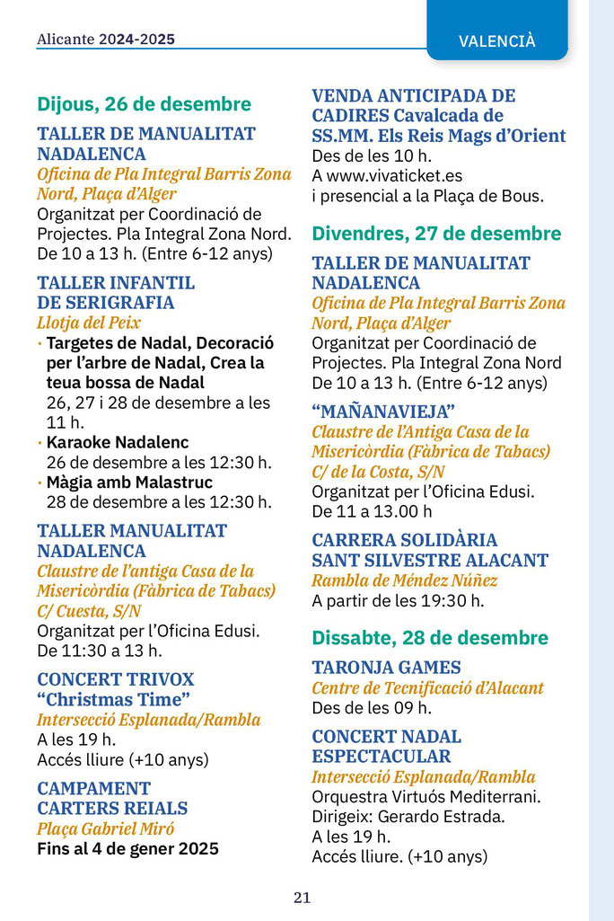 cabalgata de reyes, belenes, concierto de navidad