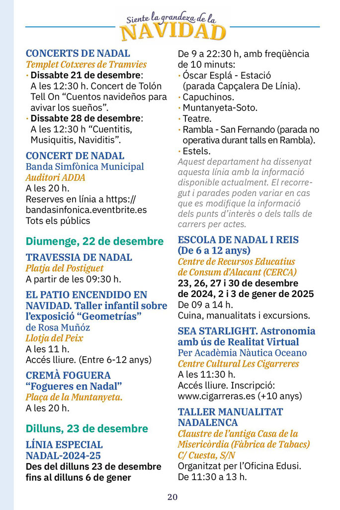cabalgata de reyes, belenes, concierto de navidad