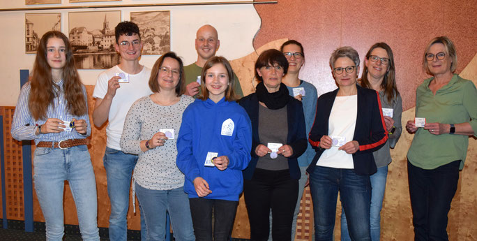 v.l.n.r.:Henrike Altmann, Leon Bettenhausen, Tanja Glaser, Elias Apel, Marlene Altmann, Angelika Wilk, Maren Wöbber, Andrea Lehn, Sonja Langheld und Maria Riemenschneider.