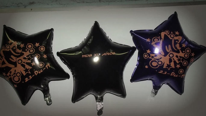 globos metalicos con diamantina