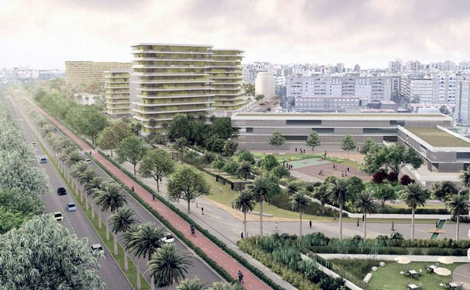 Nuevo barrio de Benimaclet  propuesto por la empresa Metrovacesa en la ciudad de Valencia.