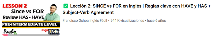 Lección 2: SINCE vs FOR en inglés | Reglas clave con HAVE y HAS + Subject-Verb Agreement