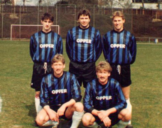 Saison 1991/1992: obere Reihe von links: Paul 1, Jörg, Frank untere Reihe von links: Peter, Paul 2.