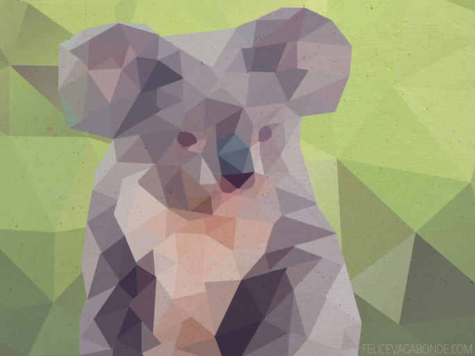 Lowpoly Illustration: Koala