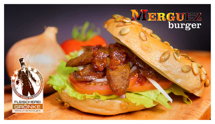 Der leckere Merguez-Bagel-Burger