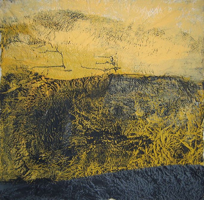 "15-006" - Acrylique sur kraft froissé (libre) - 160 x 160 cm - 2015