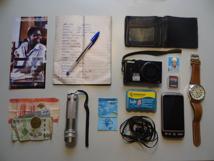 Kleines Reisegepäck für Tansania
