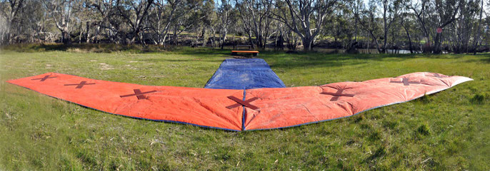 Oct 30, 2020: tarp based T-intersection set up for Jack's performance tonight