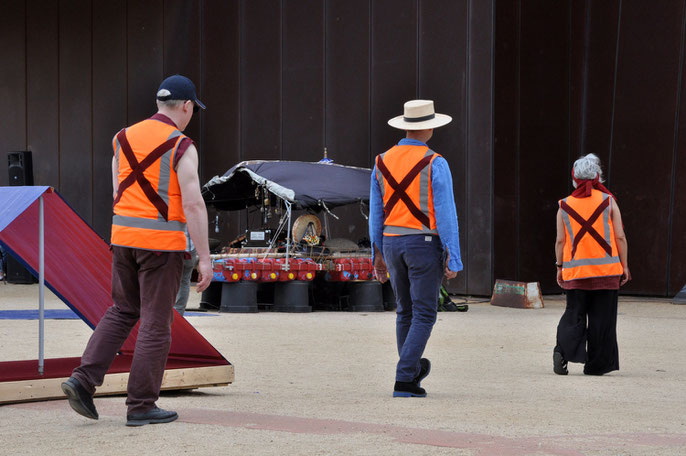 Kavisha Mazzella leads a Slow Walk: with Matthew Arnold, Andrew Lindsay (Soong Roi Ger and Monika Benova not shown)