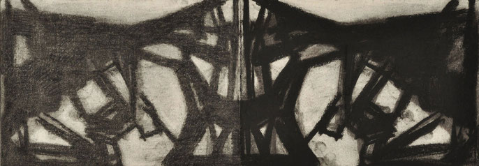 Down River Dark I-6, 2010: charcoal & pastel on paper, 21x59cm (series of 50)