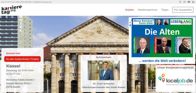 Datum, Zeit und Ort für den Karrieretag in Kassel