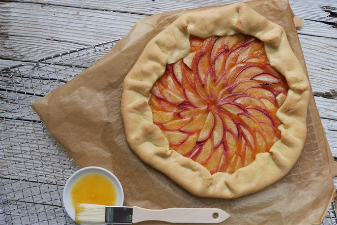 Nektarinen-Galette, diese Galette mit Nektarinen schmeckt fantastisch.