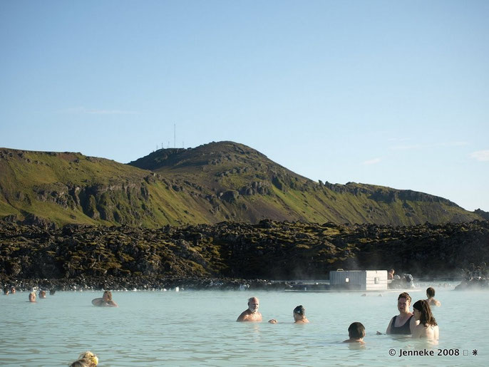 Bleu Lagoon geothermische spa in zuid-west IJsland, heerlijk warm water