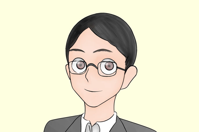 Oさんの顔イラスト