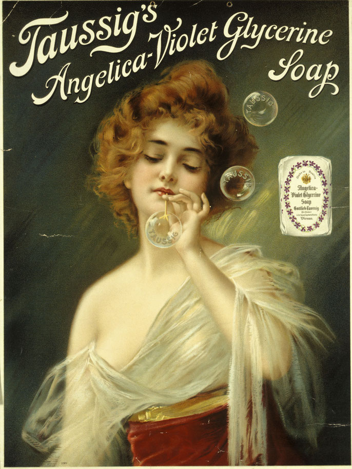 19th century Gottlieb Taussig art nouveau style advertising poster