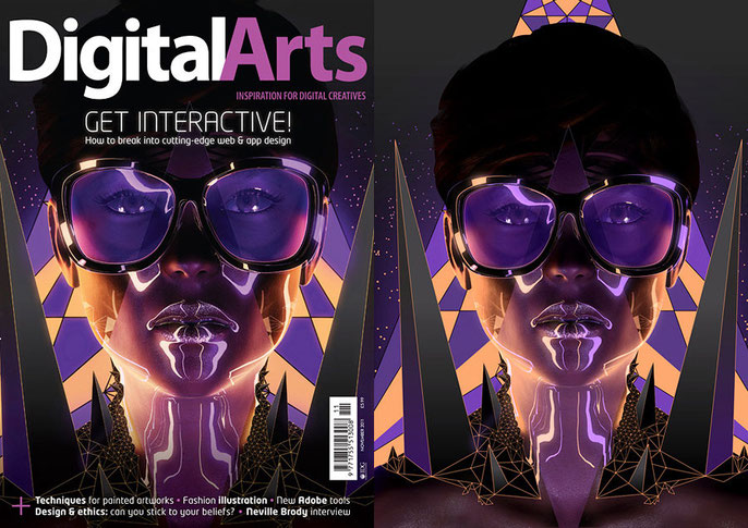 'Ava' featured on the cover of Digital Arts Magazine UK