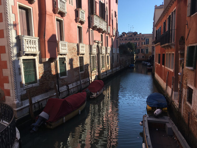 a quiet canal in Venice