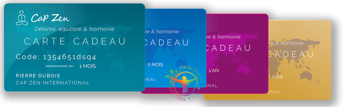 Cartes cadeaux Capzen – abonnement à l’application de relaxation Capzen