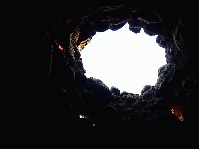 Interior del chozo