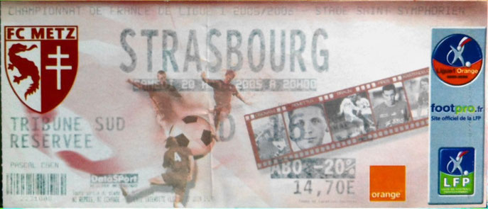 20 août 2005: FC Metz - RC Strasbourg - 4ème Journée - Championnat de France (0/0 - 19.626 spect.)