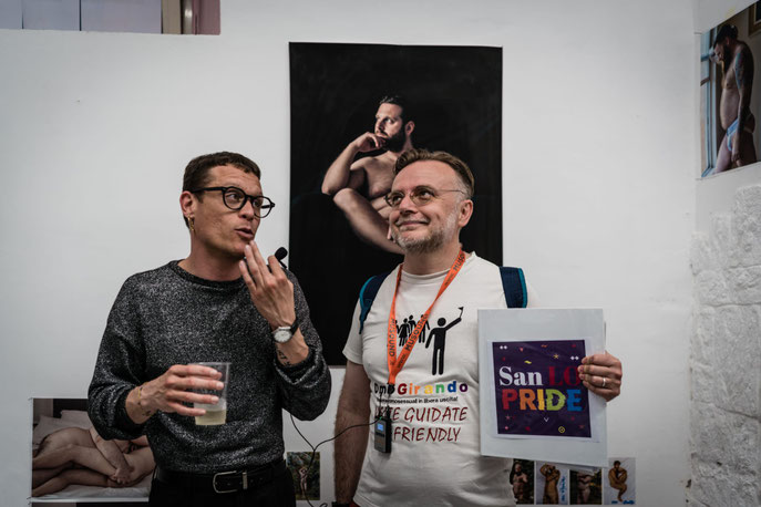 L'inaugurazione della mostra di GianOrso a Bar.Lina - Foto Mario Bodo