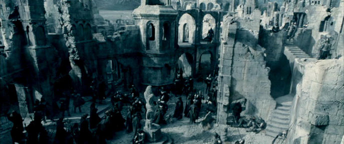 Scène tirée du film "Le Seigneur des Anneaux - Les Deux Tours" de P.Jackson.
