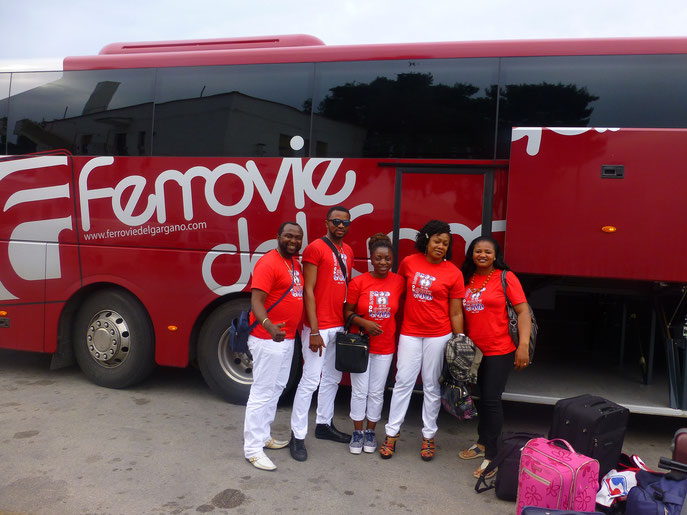 Pastor Stanley with his Worship Team on tour