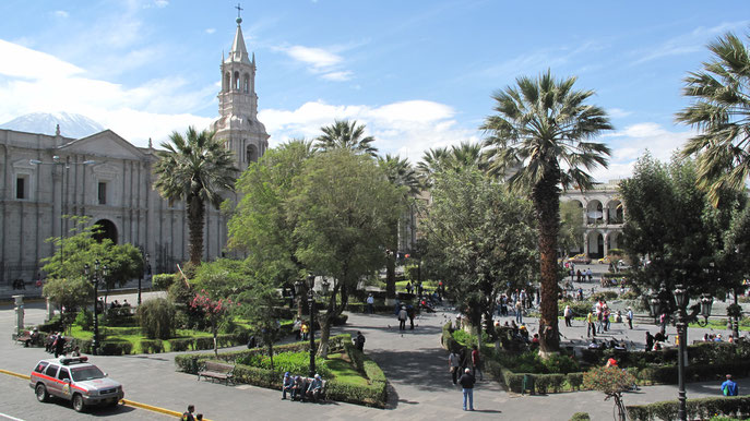 Das Zentrum Arequipas: der Plaza de Armas