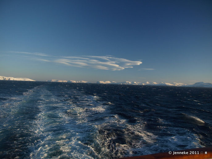 Bijzondere wolkenluchten, deze ook bij de Noordkaap gezien...