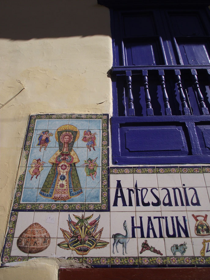 architecture art Cusco Peru painted tiles