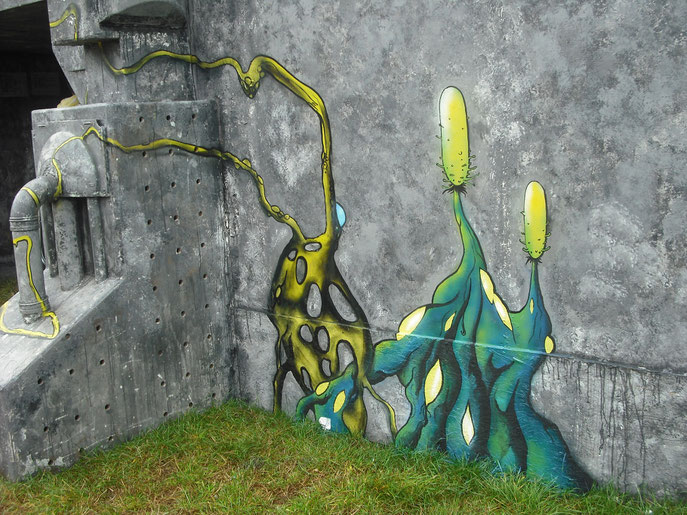 Street art, Boomtown festival, England, UK