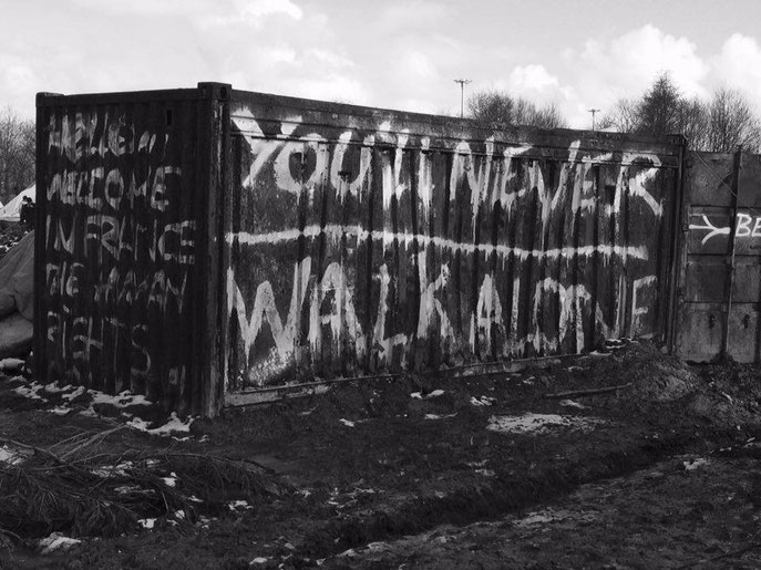 Calais jungle, refugee crisis, street art